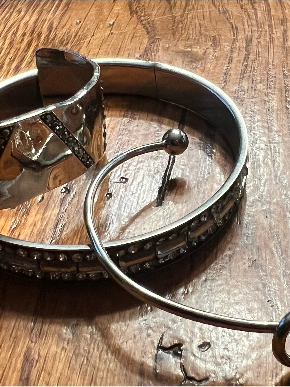 Source Unknown Silver-Tone Women's Bracelet Trio